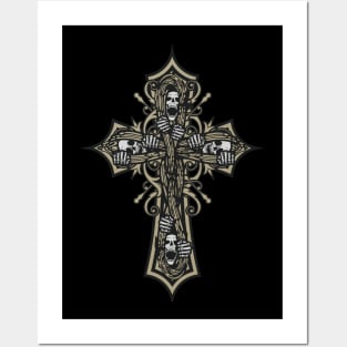 Skulls Cross Posters and Art